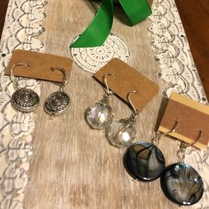Three pairs of Earrings
